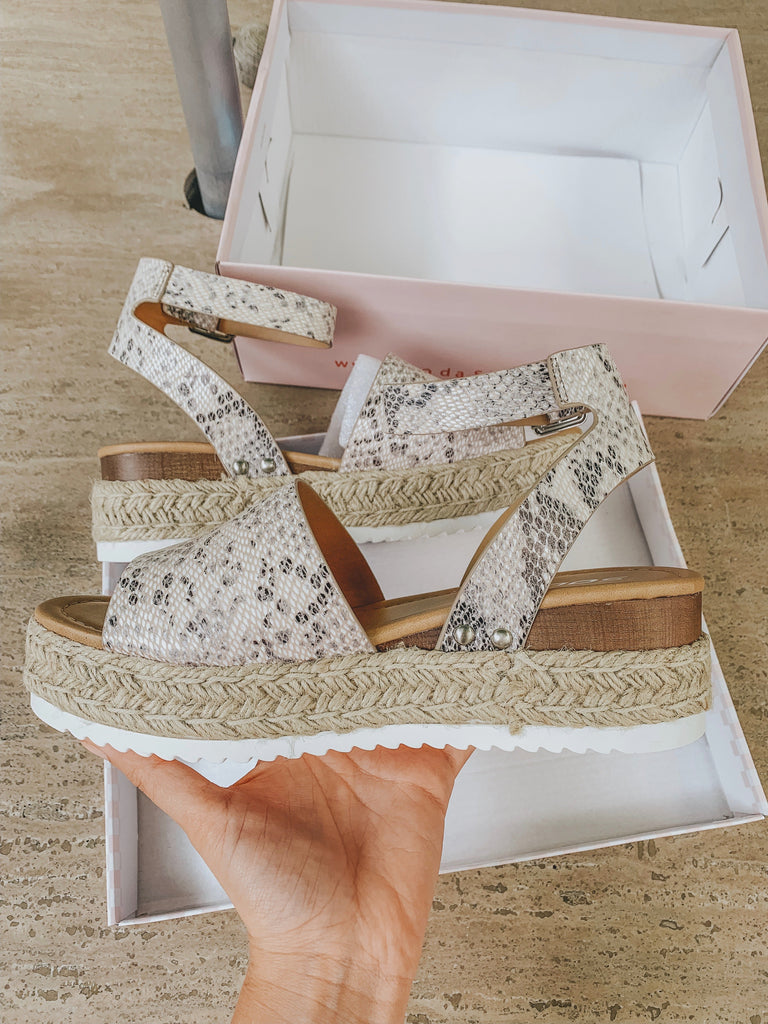 Snakeskin espadrille wedges hot sale